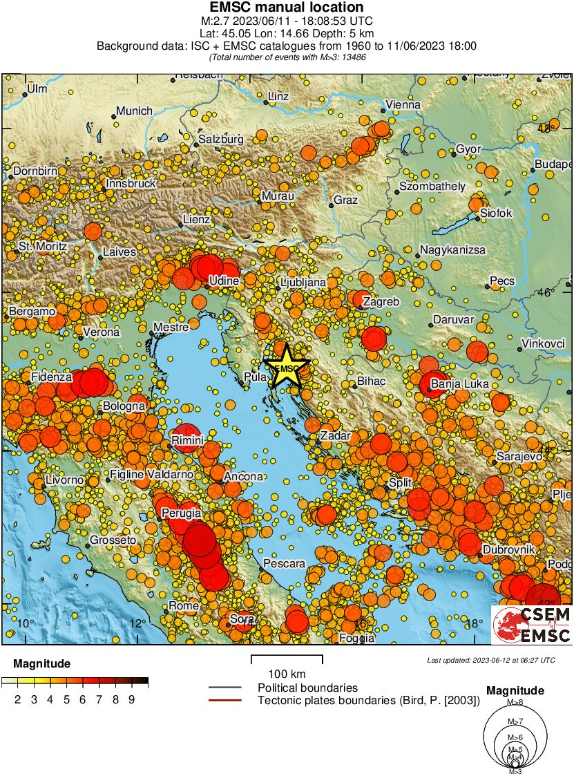 regional magnitude historical seismicity