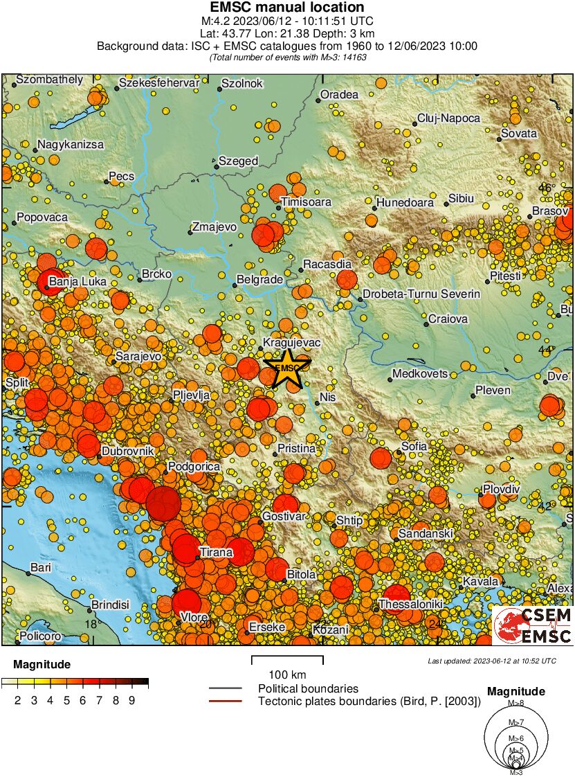 regional magnitude historical seismicity
