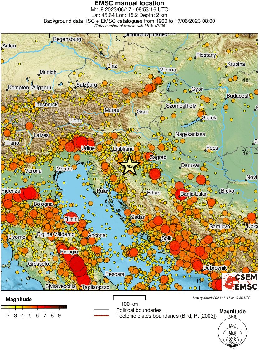 regional magnitude historical seismicity