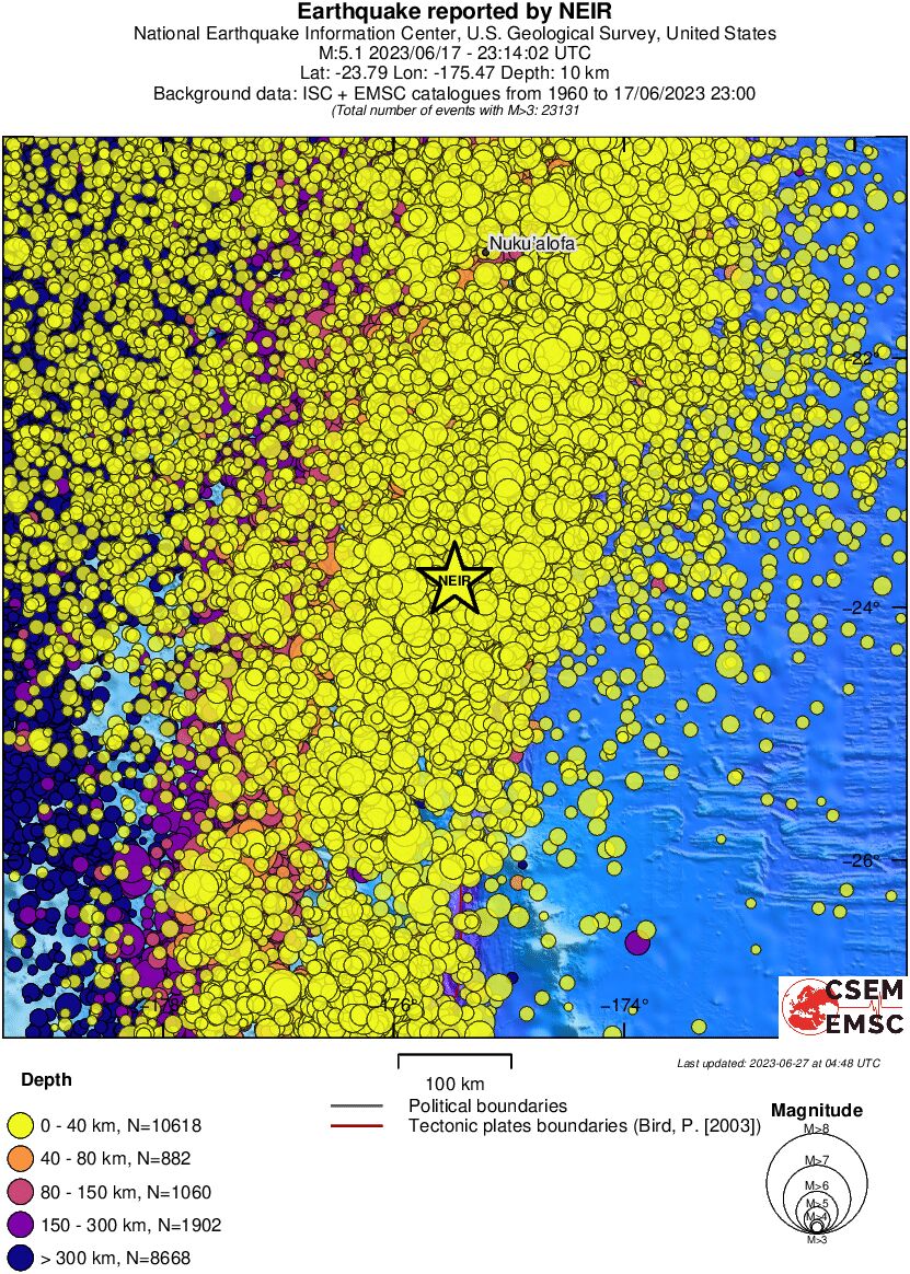 regional historical seismicity
