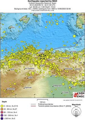 regional historical seismicity
