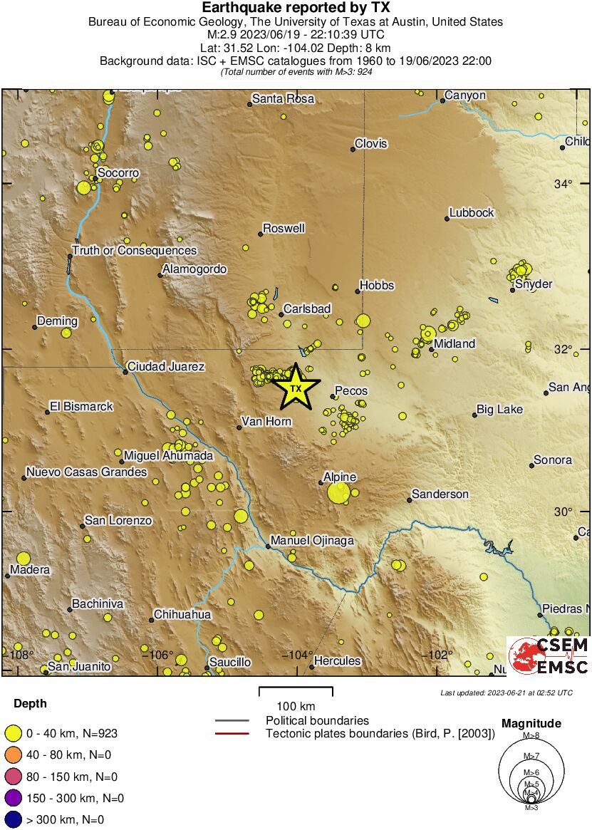 regional historical seismicity