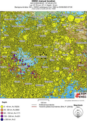 regional historical seismicity