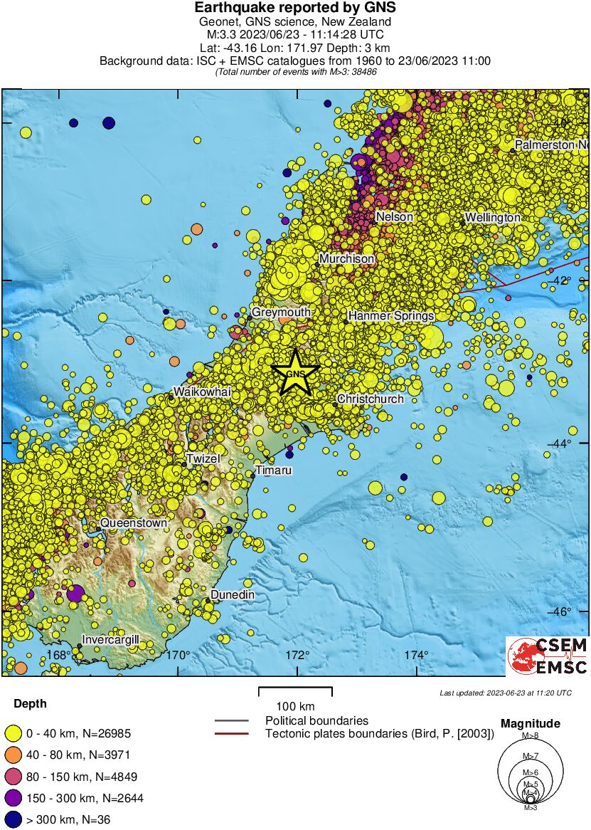 regional historical seismicity