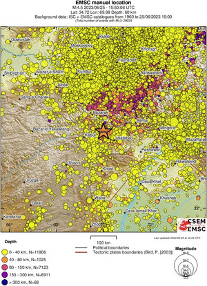regional historical seismicity