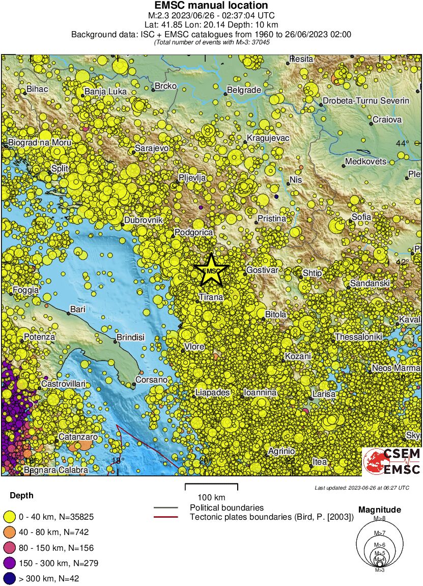 regional historical seismicity