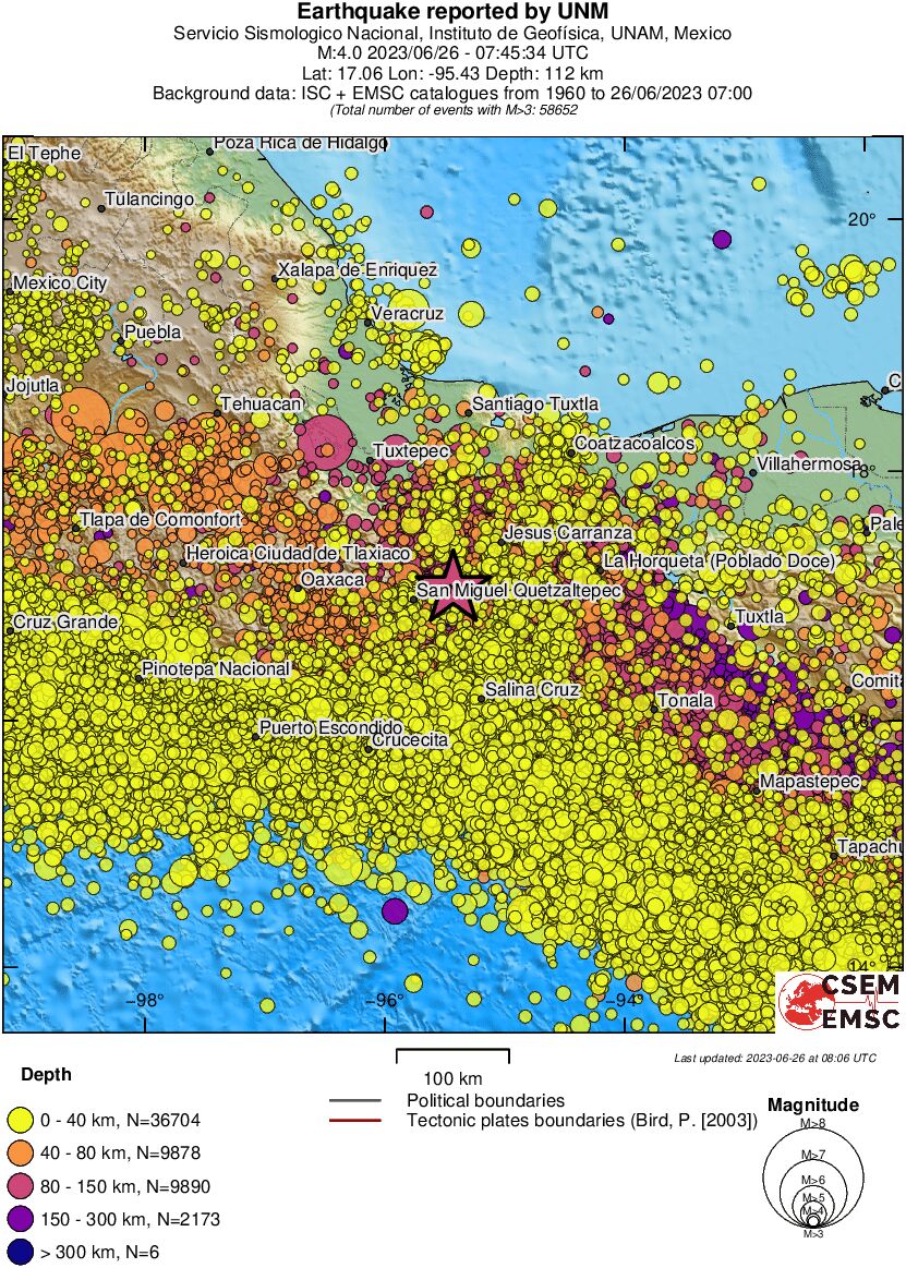 regional historical seismicity