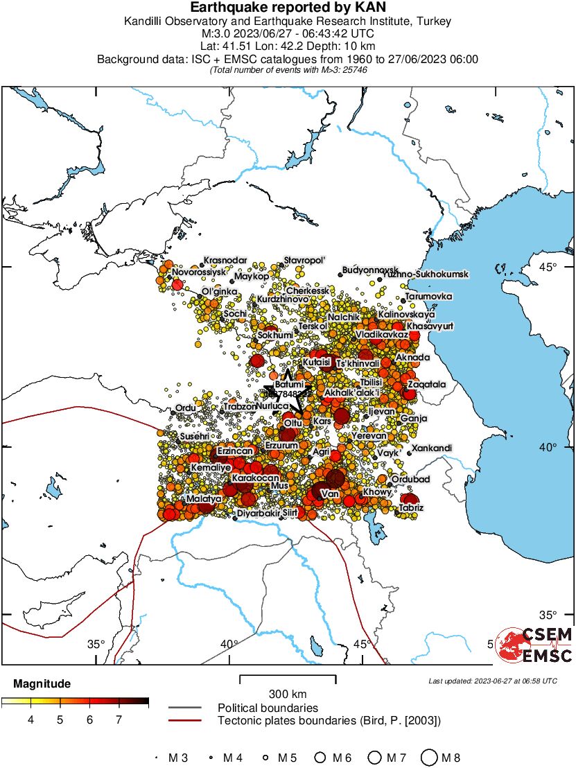regional magnitude historical seismicity