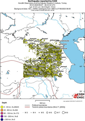 regional historical seismicity
