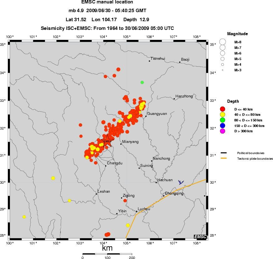 regional historical seismicity