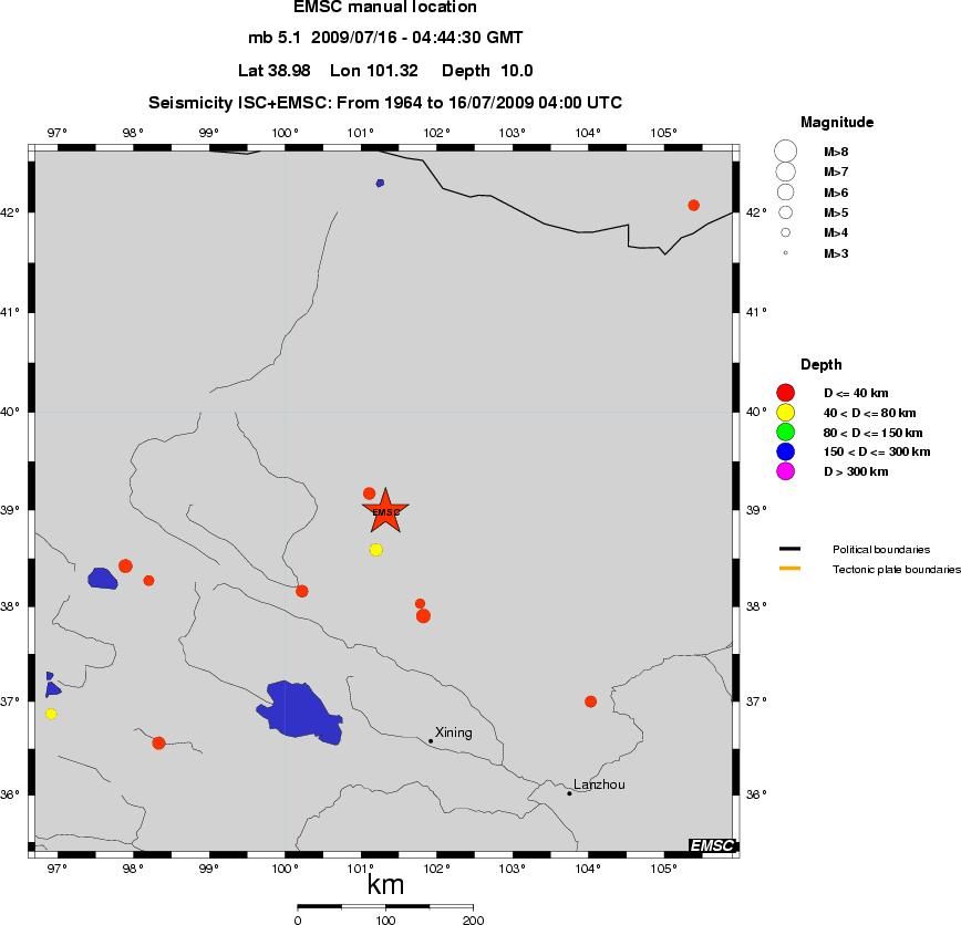 regional historical seismicity