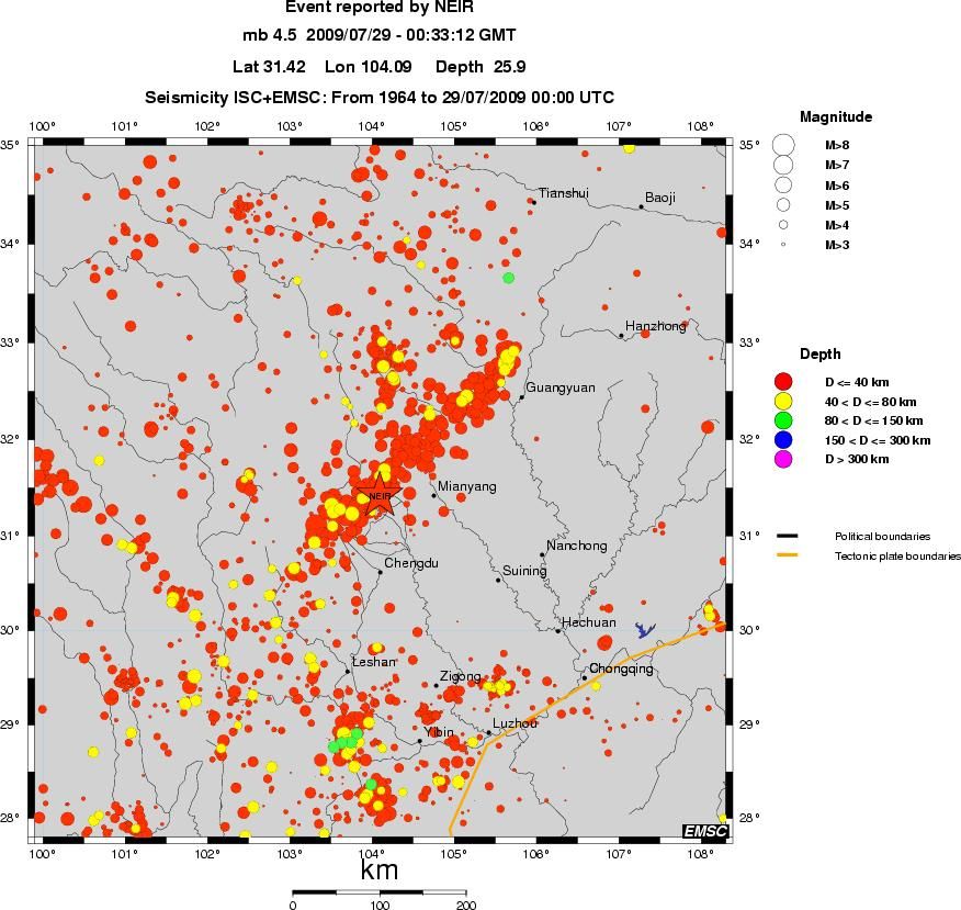 regional historical seismicity