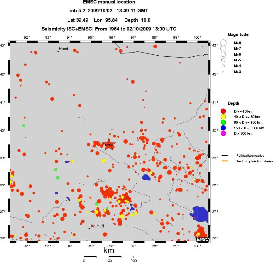 regional historical seismicity