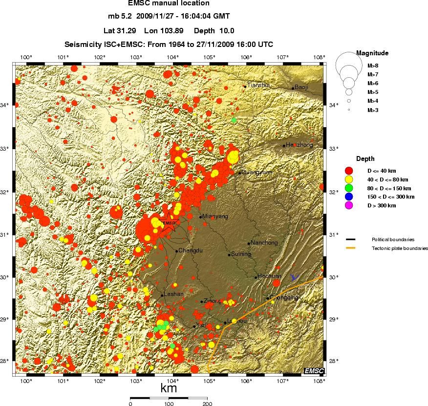 regional historical seismicity