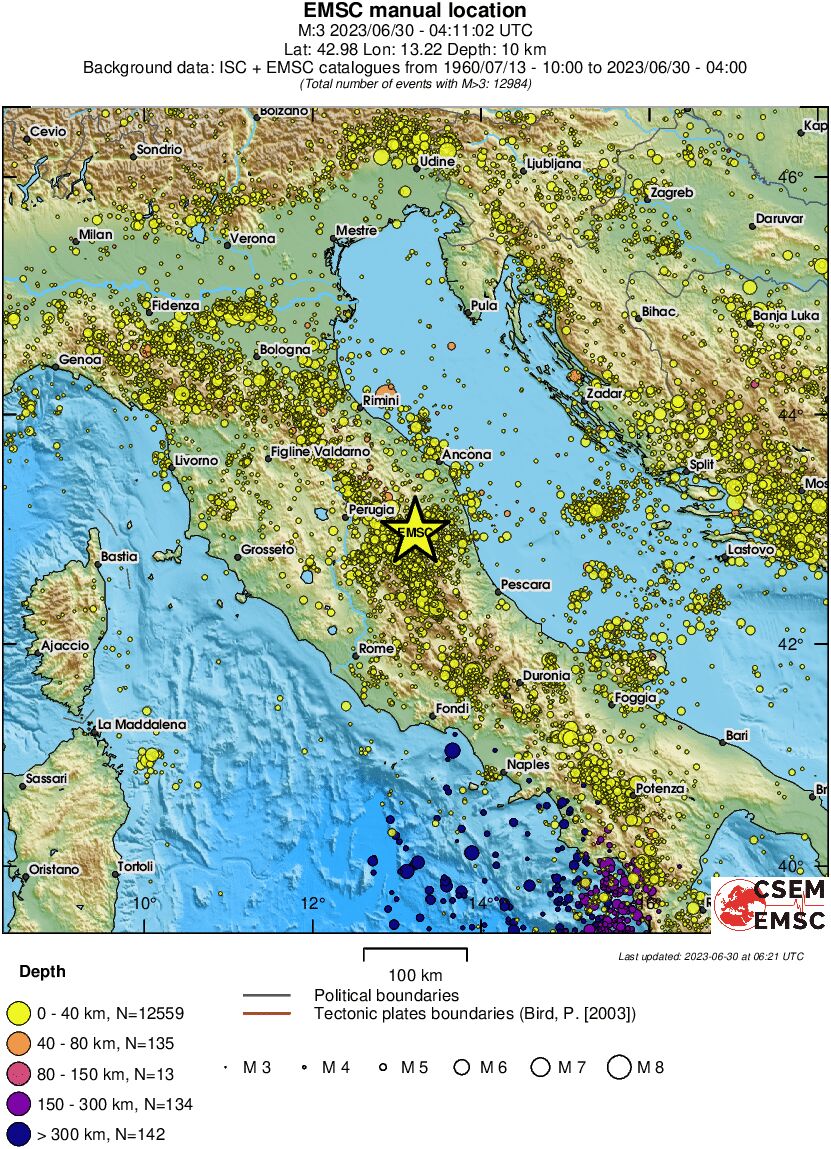 regional historical seismicity