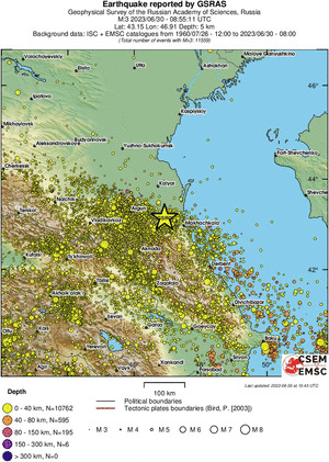 regional historical seismicity