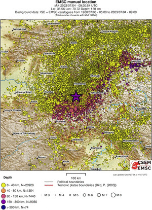 regional historical seismicity