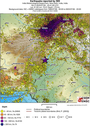 wide historical seismicity