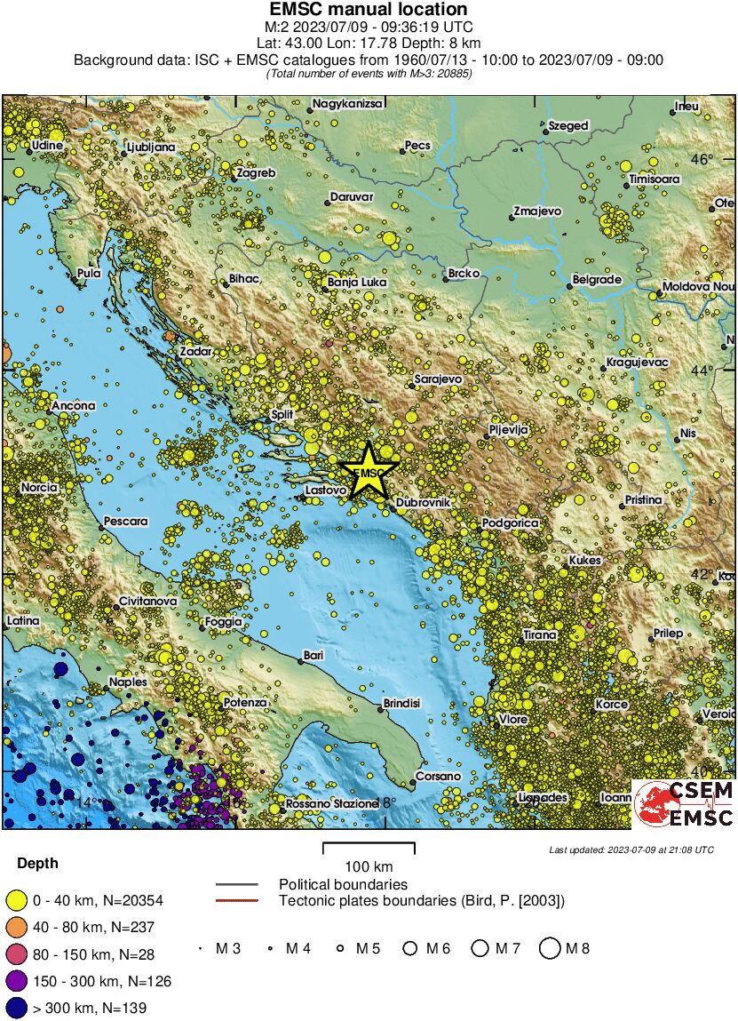 regional historical seismicity
