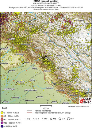regional historical seismicity