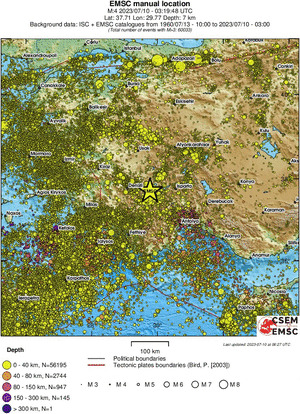 regional historical seismicity