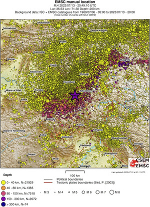 regional historical seismicity