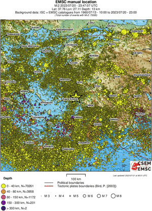 regional historical seismicity