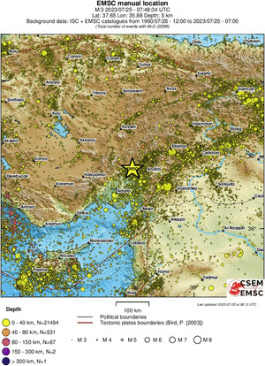 regional historical seismicity