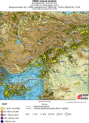 regional historical seismicity