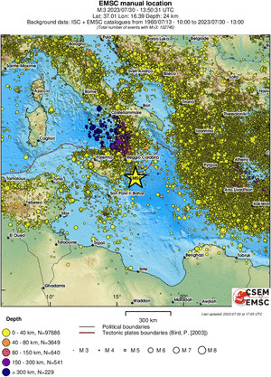 wide historical seismicity