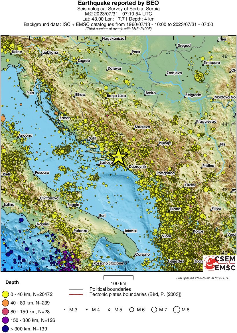 regional historical seismicity