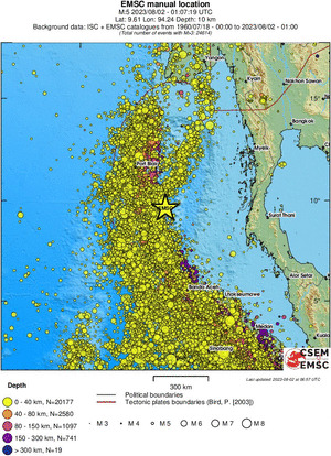 wide historical seismicity