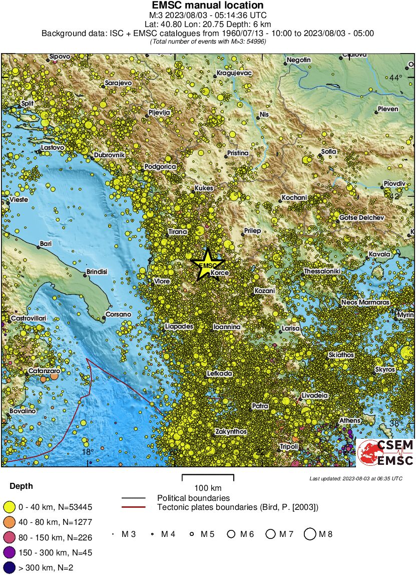 regional historical seismicity
