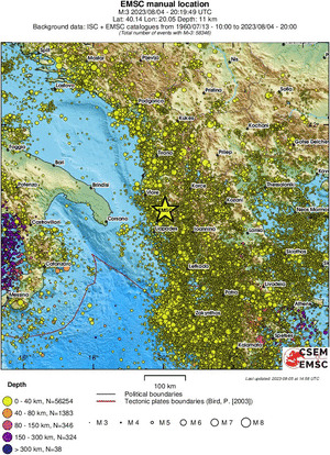 regional historical seismicity