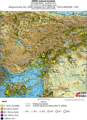 regional historical seismicity