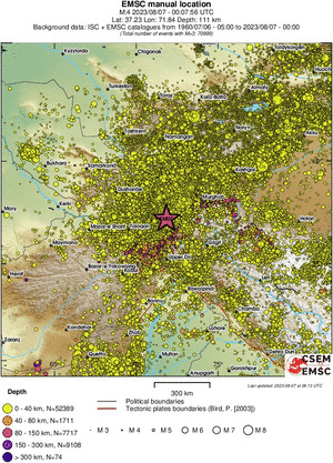 wide historical seismicity
