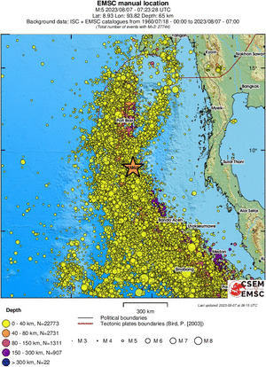wide historical seismicity