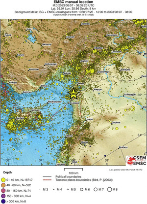 regional historical seismicity