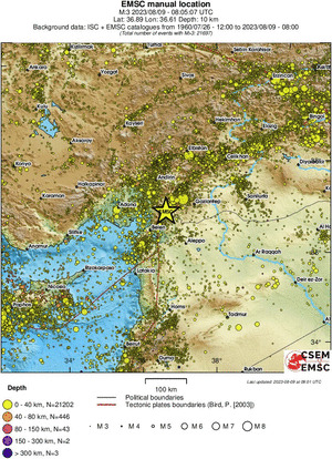 regional historical seismicity