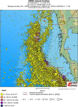 wide historical seismicity