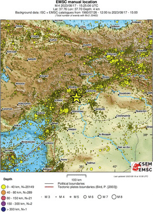 regional historical seismicity