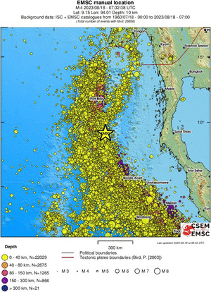 wide historical seismicity