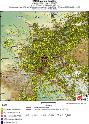 wide historical seismicity