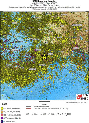 regional historical seismicity