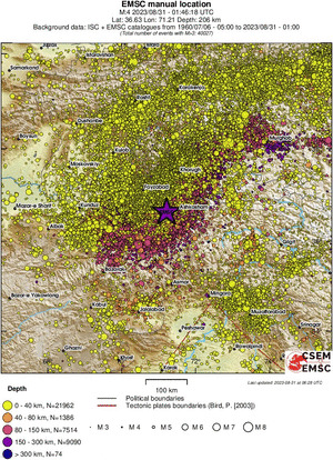 regional historical seismicity