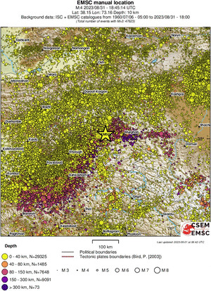 regional historical seismicity