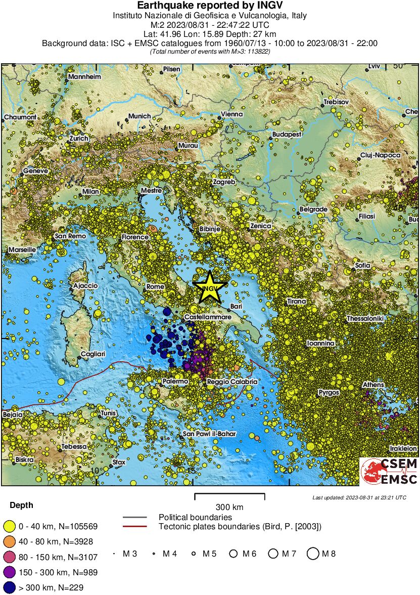 wide historical seismicity