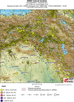 regional historical seismicity