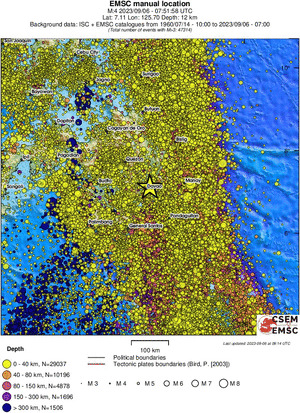 regional historical seismicity