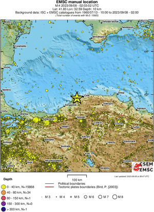 regional historical seismicity